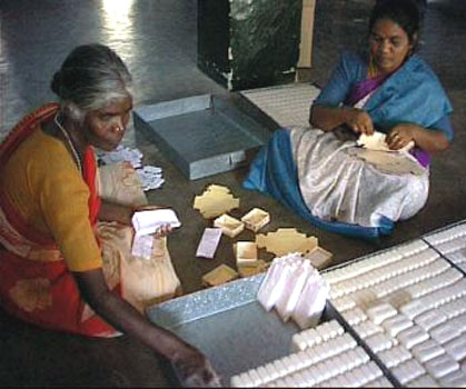 artigiane del sapone dall'India